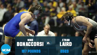 Nino Bonaccorsi vs. Ethan Laird — 197 LB Semifinals - 2023 NCAA Wrestling Championships