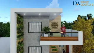 23x50 Feet Duplex Modern House Design 3D: 1150 Sqft