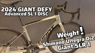 2024 GIANT DEFY ADVANCED SL 1 DISC SMALL + WEIGHT // SHIMANO ULTEGRA DI2 / GIANT SLR 1 WHEELSET