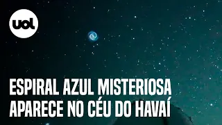 Vídeo flagra fenômeno de espiral azul misteriosa no céu do Havaí