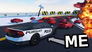 Me VS 15 Criminals Police Chase In Car Crushers 2!