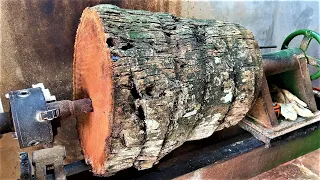 Amazing Wood Turning Technique  - Unique And Beautiful Creative Ideas Made From Rotten Tree Trunks