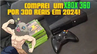 COMPREI um XBOX 360 EM 2024 por R$300😱 - SÓ VEIO JOGO TOP!