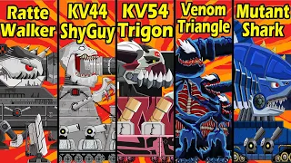 ⚔️ TANK MUTANT SHARK Vs Venom Triangle/KV44 ShyGuy/KV55  ⚔️| Tank Battle Royale - Мультики про танки