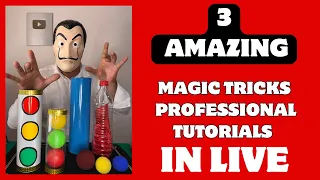 WOW ! 3 AMAZING MAGIC TRICKS PROFESSIONAL TUTORIAL IN “ LIVE “ 🎩🪄