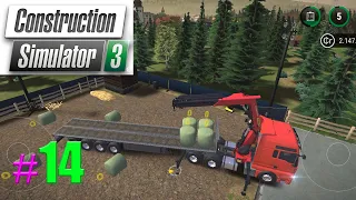Transport and Offloading Bales from Flatbed Construction Simulator 3 Mobile