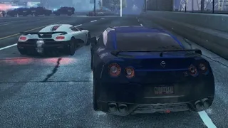 Nissan GT-R vs Koenigsegg Agera R - Blacklist #1| NFS Most Wanted 2012