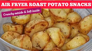 THE BEST AIR FRYER ROASTED POTATOES. CRISPY ROAST POTATO SNACKS FOR CHRISTMAS 🎄