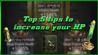 CLASH OF KINGS 5 Top Tips - To increase your HP