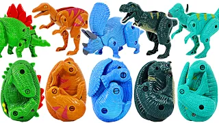 ¡¡Sorpresa!! Transformando el juego del color del huevo de pascua de dinosaurio! | Juguete DuDuPop