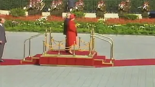 1986 Chinese National Anthem | Queen Elizabeth II State Visit (October 13, 1986)