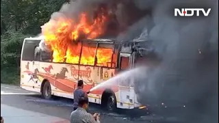 Video: Government Bus Catches Fire In Pune, Narrow Escape For 42