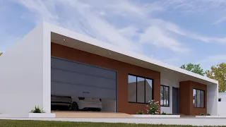 Modern House Design 4 Bedroom with Car Garage 11m x 18m