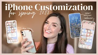 Organizing & Customizing my iPhone for Spring 23' | Aesthetic iPhone Makeover + What’s on my iPhone