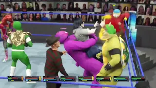 Cartoon Royal rumble who will win (WWE2k23)