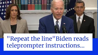 ‘End of quote. Repeat the line’: Joe Biden teleprompter gaffe reminds Elon Musk of ‘Anchorman’