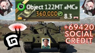 Time to gain some social credit | Object 122MT war thunder