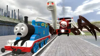 Building a Thomas Train Chased By Cursed Thomas and Friends Choo Choo Charles in Garry's Mod