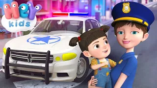 Voiture De Police dessin animé 🚔 Comptines et chansons pour enfants - HeyKids Français