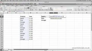 Microsoft Excel Tutorial: SUMIF Function