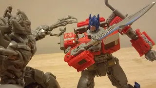 Transformers Optimus Prime Vs. Megatron [StopMotion]