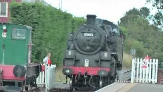Wensleydale Railway Steam 80105 Runs around at Leeming Bar