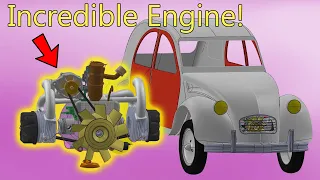 The Most Interesting Engine In The World 😍 Citroen 2CV / How does it work in 3D?