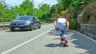 🚗 Open road skating experience | Monte Scarpino, Genova | 4k - Raw Run 🚗