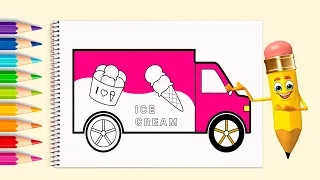 Fun Ice Cream Truck Drawing Tutorial for Kids 🍦 Easy Step-by-Step