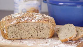 No kneaded bread, the best of bread with quinoa and speltflour. without wheatflhour