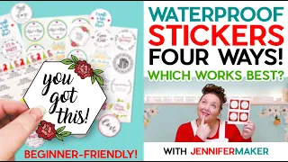 How to Make Waterproof Stickers on Cricut with Four Methods | Beginner-Friendly Tutorial