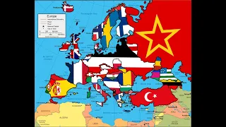 Flag map of Europe 1918