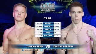 CAGE 39 Tuukka Repo vs Dmitry Berezin Full Fight MMA