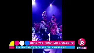 Iker "El Niño Millonario" fue invitado especial de la Banda MS