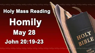 Homily Sunday May 28 2023 I Catholic Mass Daily Reading And Reflections I John 20:19-23