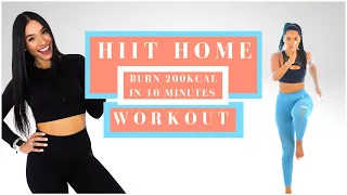 10 MIN FULL BODY HIIT WORKOUT- Burn 200 calories in less than 10 minutes | No equipment