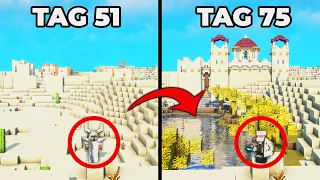 Ich habe 75 Tage Minecraft in der Wüste gespielt!