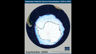 September Antarctic Sea Ice Concentration 1979 to 2023