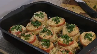 Котлеты в духовке с помидорами и сыром. ВКУСНЯТИНА!