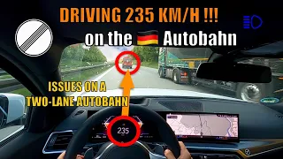 DRIVING 235 KM/H in a 2023 BMW 330D on the GERMAN AUTOBAHN [NO SPEED LIMIT - AUTOBAHN POV]