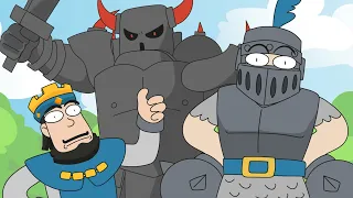 Clash Royale Animation King and Mega Knight vs PEKKA (Parody)