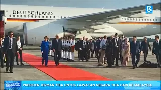 Presiden Jerman tiba untuk lawatan negara tiga hari ke Malaysia