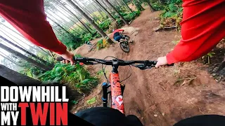 DOWNHILL RIDING AGAINST MY TWIN BROTHER!!