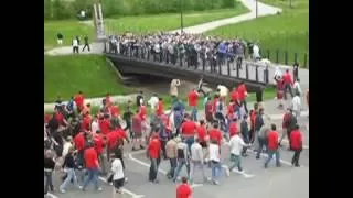 Russian football hooligans Epic battle