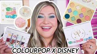 COLOURPOP IT'S A SMALL WORLD FULL COLLECTION REVIEW + TUTORIAL!