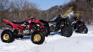 Chasing the Renegade 1000 and Scrambler 1000 up the River