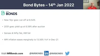 New 10yr gsec auction sees weak demand - Bond Bytes 14th Jan 2022