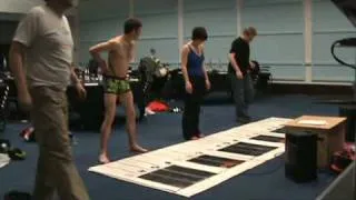 Playing chopsticks in underpants on Giant BIG Piano - Tom Hanks would be proud!