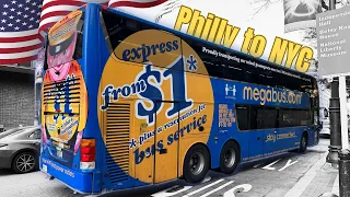 This is Megabus US! Come along with us on Megabus from Philadelphia to New York!