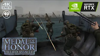 Medal Of Honor Allied Assault [War Chest] "Omaha beach" PC Walkthrough Ultra Settings [4K 60fps]